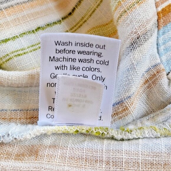 LC Lauren Conrad Puff Sleeve Hi Low Popover Womens Size Small Striped - Picture 6 of 7